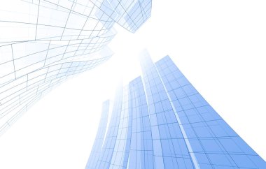 Binanın mimari 3d çizim çizim ev