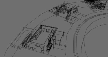 İnşaat 3d çizim Bina mimari