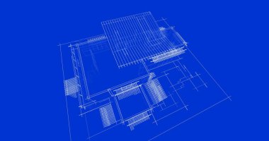 Ev kavramı kroki 3d çizim