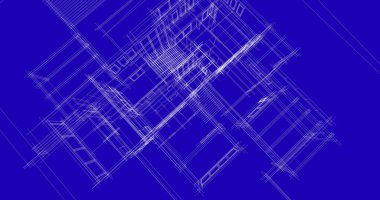 Ev kavramı kroki 3d çizim