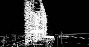 Şehir Mimarlık ve yapı 3D çizimi