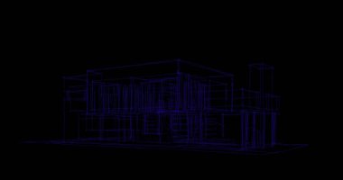 Binanın mimari 3d çizim çizim ev