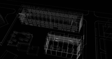 Binanın mimari 3d çizim çizim ev