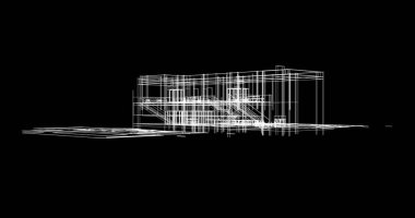 Ev kavramı kroki 3d çizim