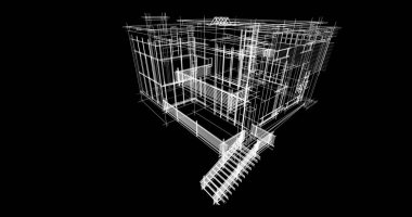 Ev kavramı kroki 3d çizim