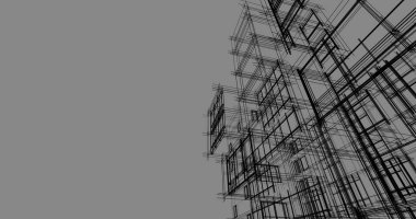 İnşaat 3d çizim Bina mimari