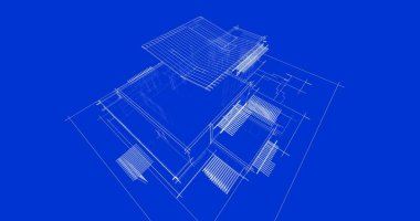 Ev kavramı kroki 3d çizim