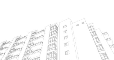 Ev kavramı kroki 3d çizim