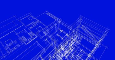 Ev kavramı kroki 3d çizim