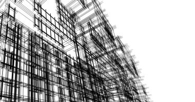 şehir mimarisi ve binalar 3D çizimi 