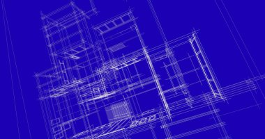 Ev kavramı kroki 3d çizim