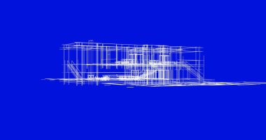 Ev kavramı kroki 3d çizim