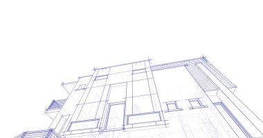 Ev kavramı kroki 3d çizim