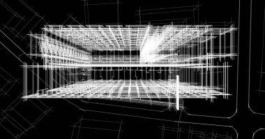 Şehir Mimarlık ve yapı 3D çizimi
