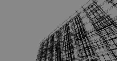 İnşaat 3d çizim Bina mimari