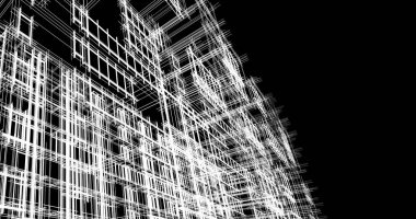 şehir mimarisi ve binalar 3D çizimi 