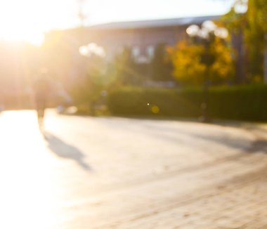 Sonbahar park, bulanık görünüm 