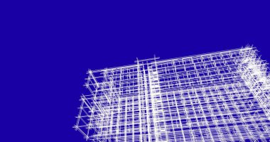 şehir mimarisi ve binalar 3D çizimi 