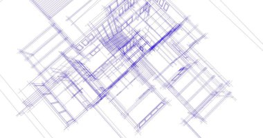 Ev kavramı kroki 3d çizim