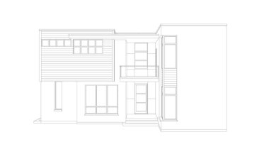 Arkaplanda mimari bina 3d illüstrasyon,