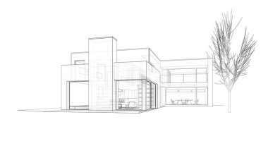 İnşaat 3d çizim Bina mimari