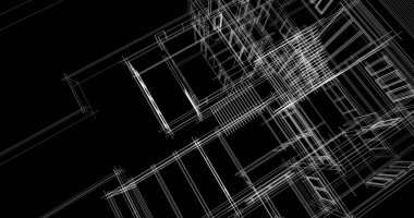 Ev kavramı kroki 3d çizim