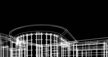 Ev kavramı kroki 3d çizim