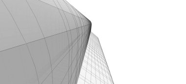 mimari çizimleri 3B illüstrasyon - illüstrasyon