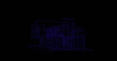 Binanın mimari 3d çizim çizim ev