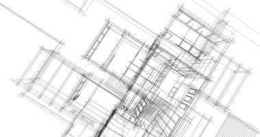 Ev kavramı kroki 3d çizim