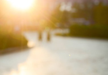 Sonbahar park, bulanık görünüm 