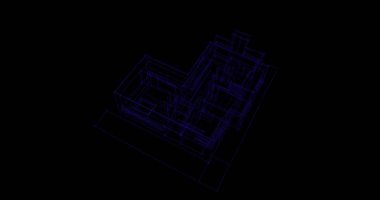 Binanın mimari 3d çizim çizim ev