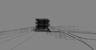 mimari çizimleri 3B illüstrasyon - illüstrasyon