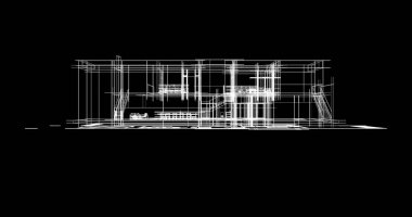 Ev kavramı kroki 3d çizim