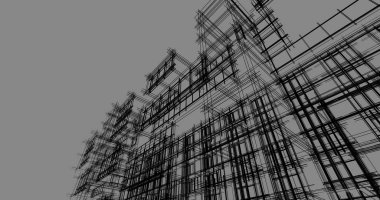 İnşaat 3d çizim Bina mimari