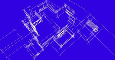 şehir mimarisi ve binalar 3D çizimi 