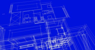 Ev kavramı kroki 3d çizim