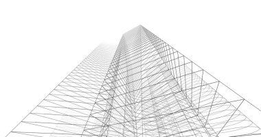 şehir mimarisi ve binalar 3D çizimi 