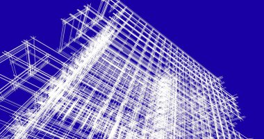 şehir mimarisi ve binalar 3D çizimi 