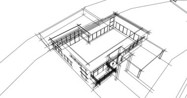 şehir mimarisi ve binalar 3D çizimi 