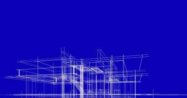 Ev kavramı kroki 3d çizim