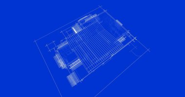 Ev kavramı kroki 3d çizim