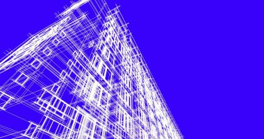 şehir mimarisi ve binalar 3D çizimi 