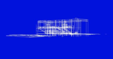 Ev kavramı kroki 3d çizim