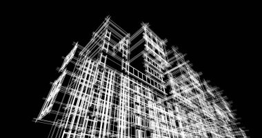 şehir mimarisi ve binalar 3D çizimi 