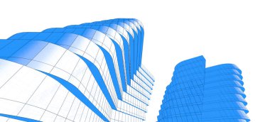 Binanın mimari 3d çizim çizim ev