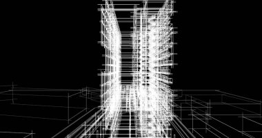 Şehir Mimarlık ve yapı 3D çizimi