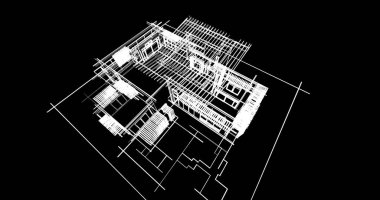 Ev kavramı kroki 3d çizim