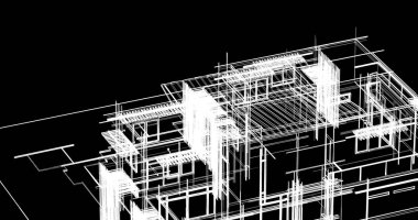 Ev kavramı kroki 3d çizim