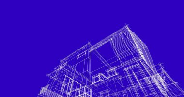 Ev kavramı kroki 3d çizim